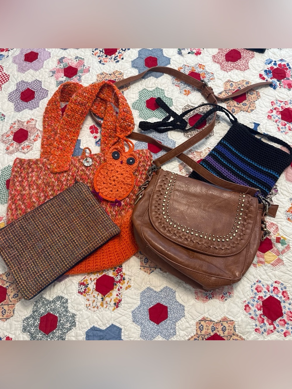 Crochet all the way! Bag lot 4 super fun bags. Attention resellers!